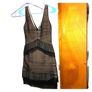 BCBG black ruffle dress